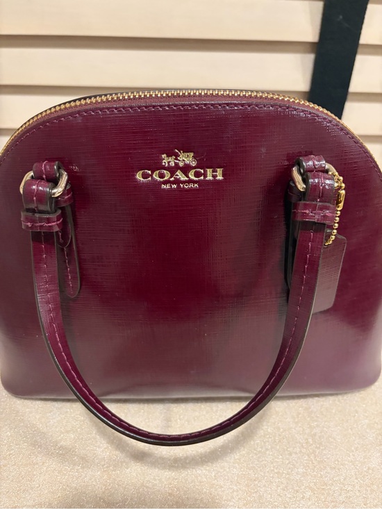 Coach Handbags - Coach Peyton Women's Dome Satchel Bag - Burgundy Leather